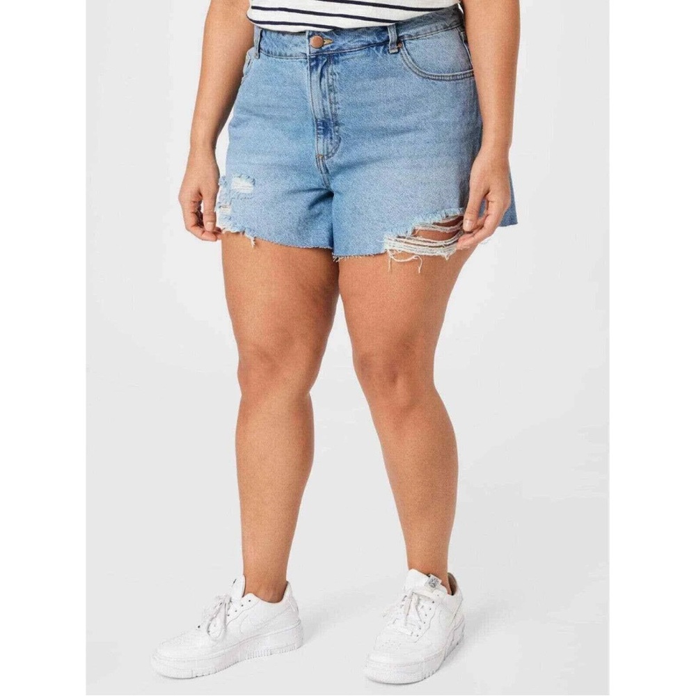 Cotton On Blue Jean Shorts Distressed High-Rise